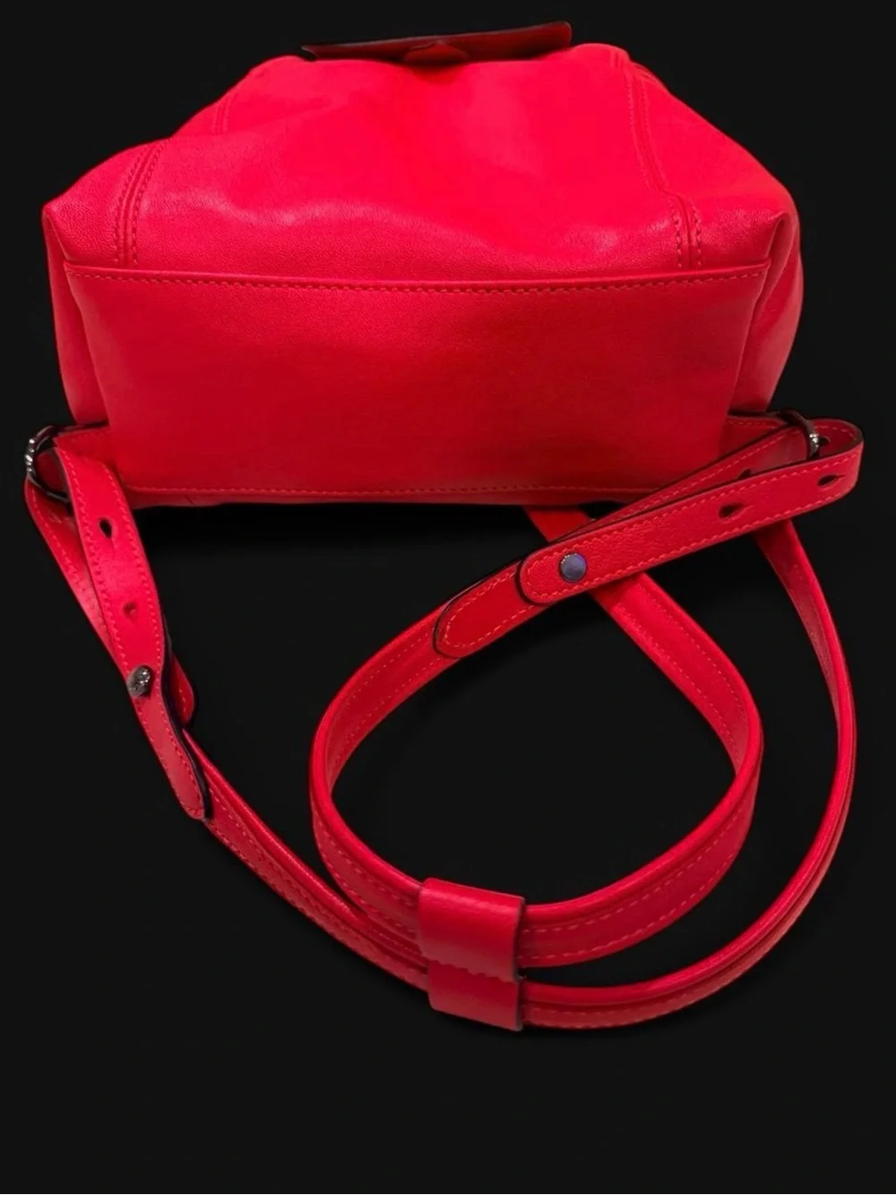 NWOT | Discontinued Longchamp Le Pliage Cuir XS Backpack in Rouge (Red)